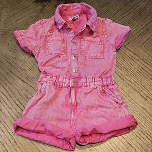 Steve Madden Denim Pink Kids Romper Size 7